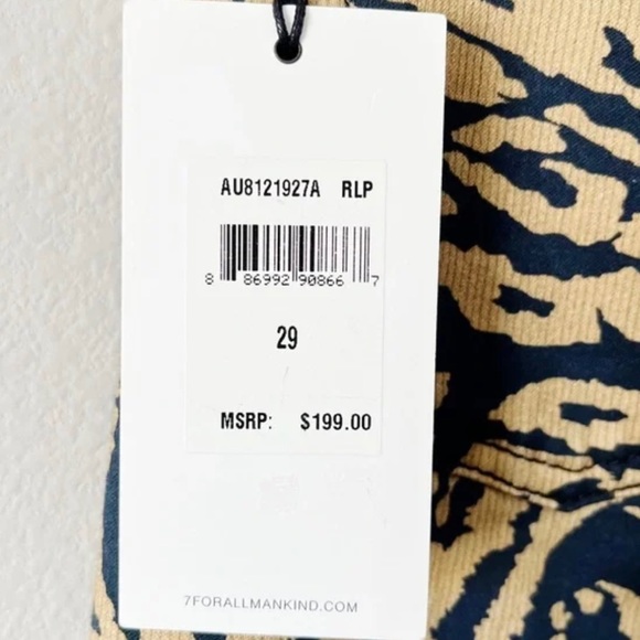 7 for all mankind animal print skinny pants ~ W26/L27 - Picture 13 of 13